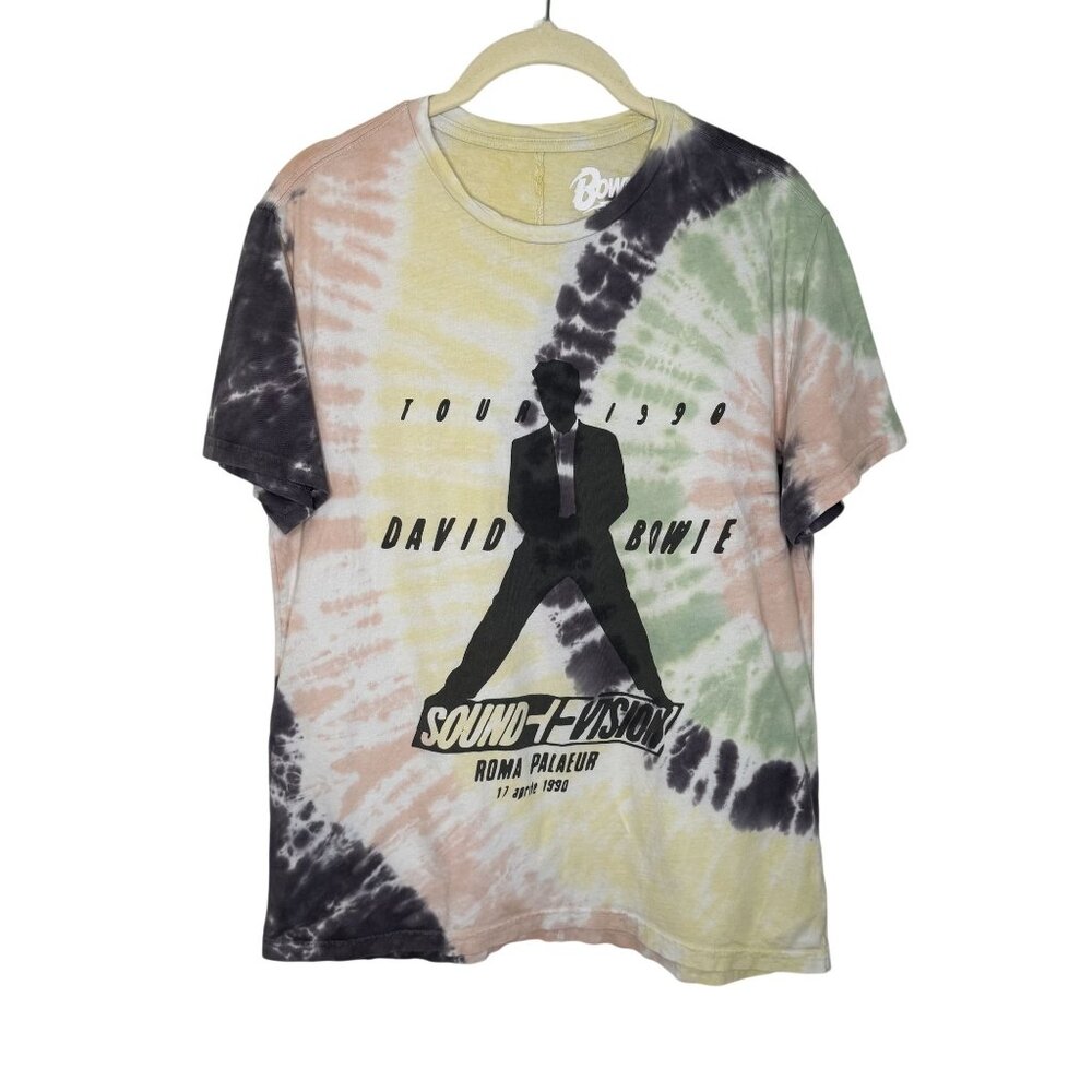Lucky Brand David Bowie Tour 1990 Sound+Vision Tie-Dye T-Shirt, S